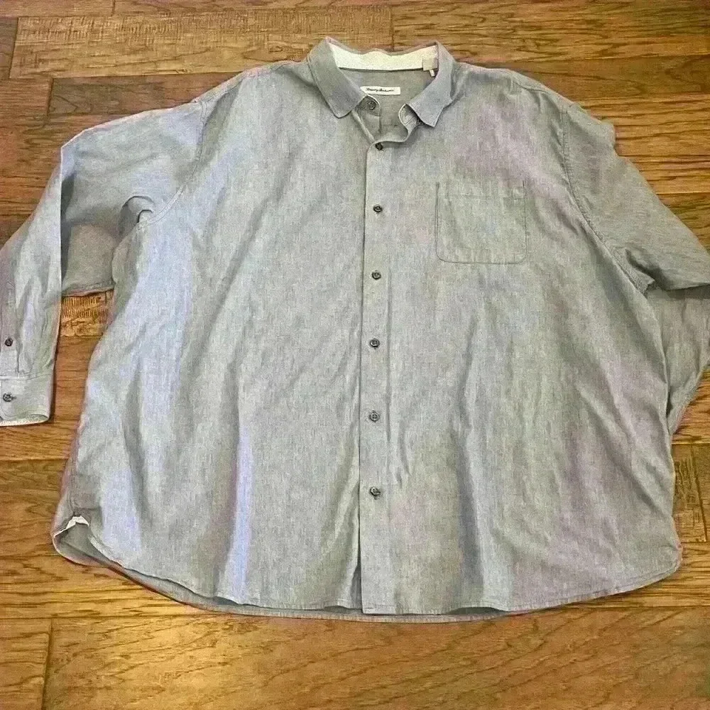 Tommy Bahama Men’s Button Down Long Sleeve Color Light Blue Size 3XLB